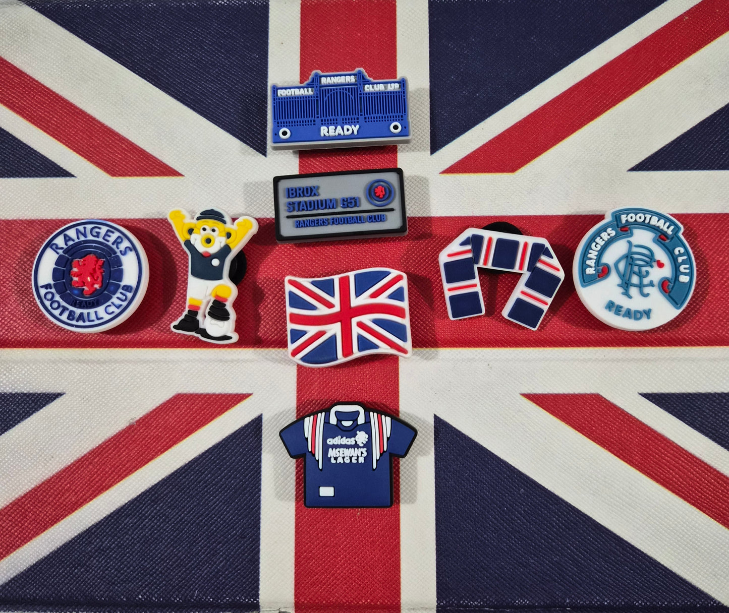 8 pack Rangers croc charms.
