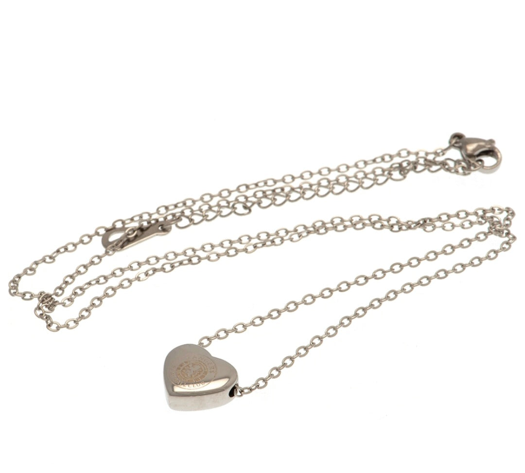 Official licensed Rangers FC Stainless Steel Heart Necklace.